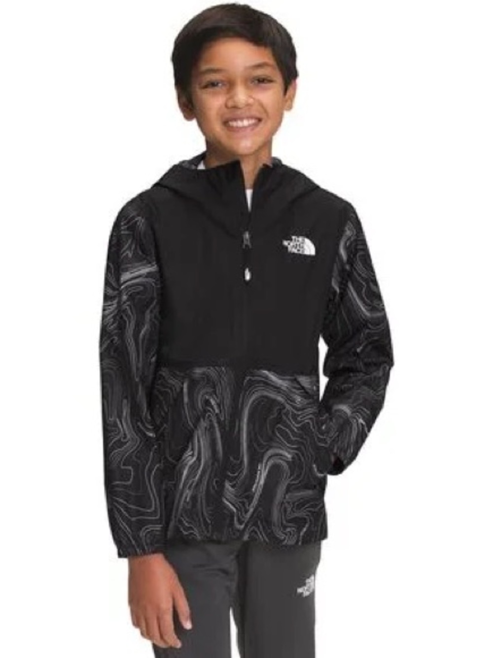 The North Face Kids’ Zipline Topographic Print Windbreaker Jacket